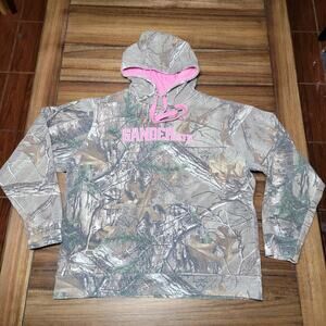 Gander Mtn. LS Camo Hoodie w/ Pink Trim - Size Large